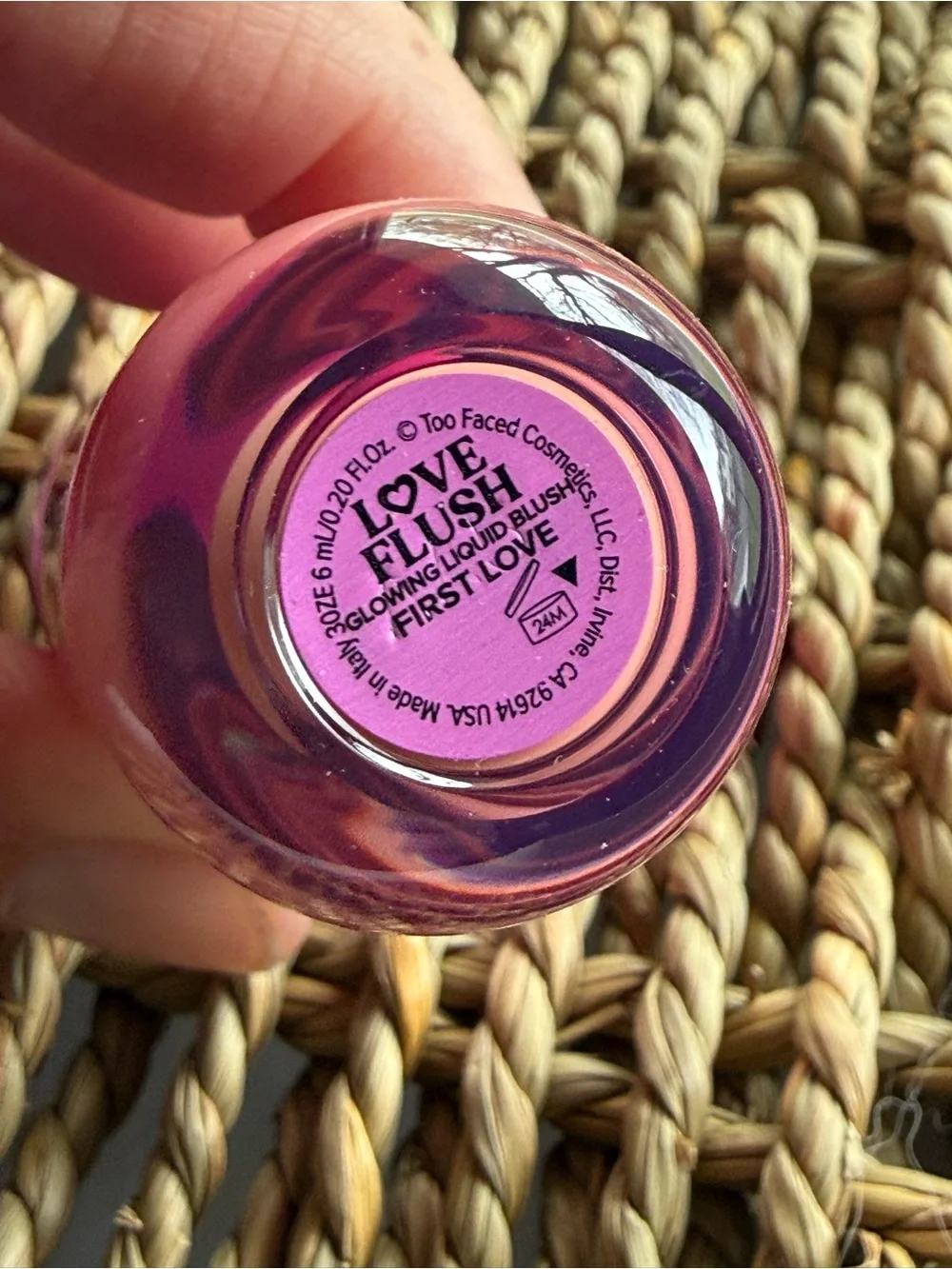 Too Faced Love Flush Liquid Blush First Love Glowing Blush Full Size New